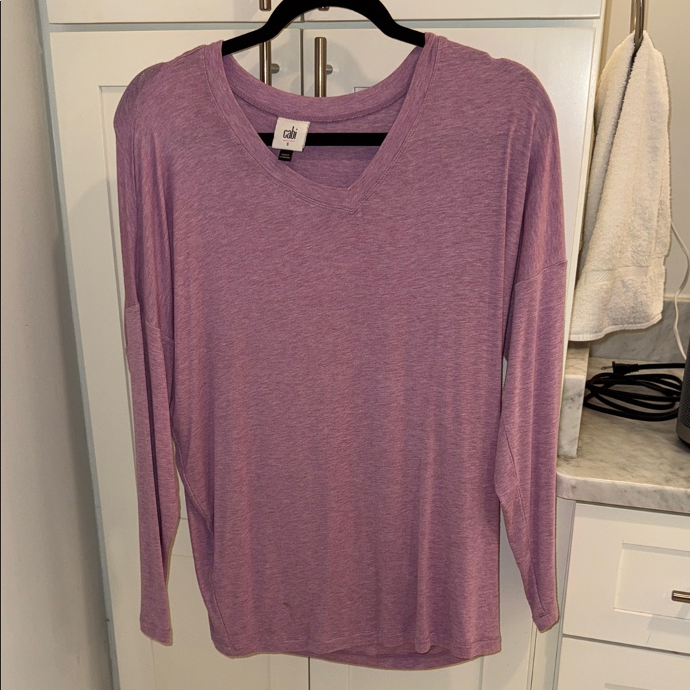 CAbi Women's Lavender Long Sleeve Tee